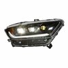 Renegade Fullled High/Low Beam Sequentail Head Light - Glossey Black/Clear CHRNG0687-B-SQ